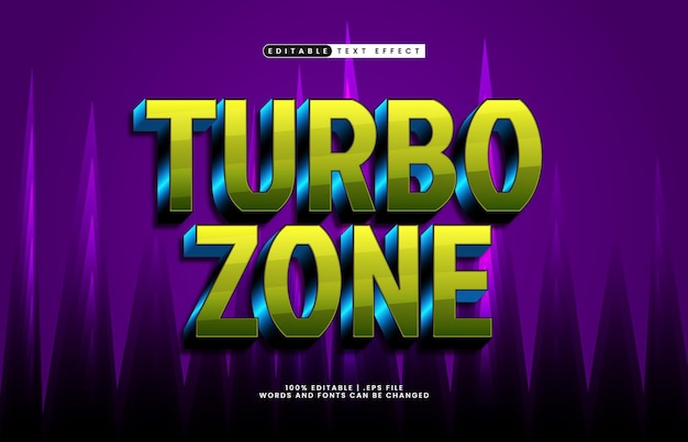 Turbo-Zone bearbeitbare Texteffekt mit einem Renn- und Geschwindigkeitstexteffekt
