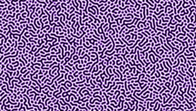 Turing-Muster Hintergrund textiert schwarz Generativalgorithmus psychedelischer Hintergrund