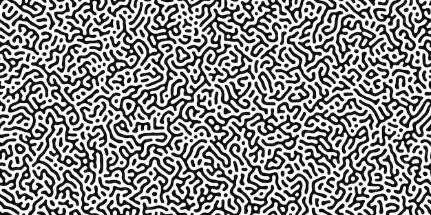 Turing-Reaktionsdiffusion monochromes nahtloses Muster mit chaotischer Bewegung