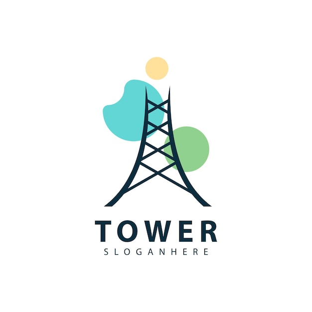 Turm-Logo-Symbol-Vektor-Icon-Design-Illustrationsvorlage