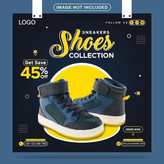 Turnschuhe schuhkollektion bieten sie social-media-post-template-design an