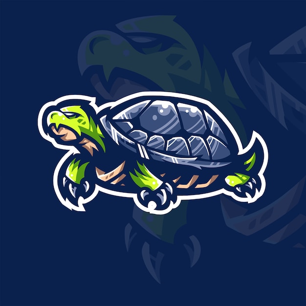 Vektor turtle e-sport team logo vorlage