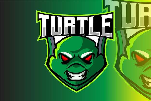 Turtle esport maskottchen-logo-design