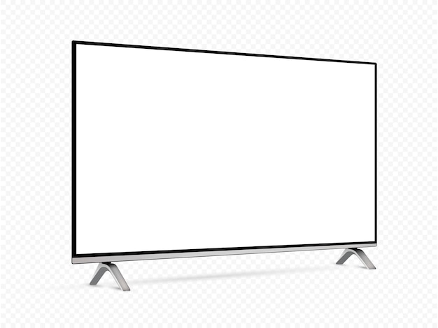 TV-Bildschirm-Mockup aus einer eckigen Ansicht