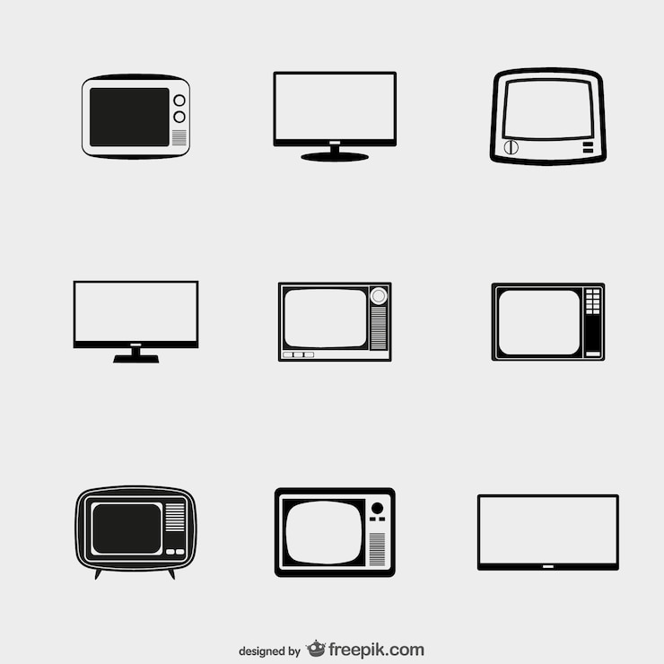 Vektor tv-icons pack