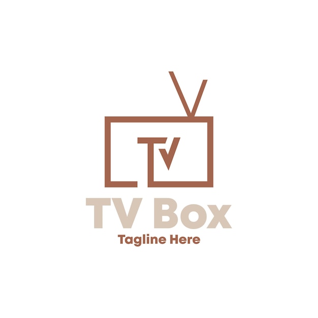 TV-Logo-Design-Vorlage Vektor