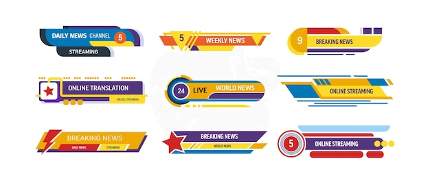 TV-Titel, Nachrichtenleiste, Logos, Radiokanäle, Nachrichten-Feeds, Fernsehen