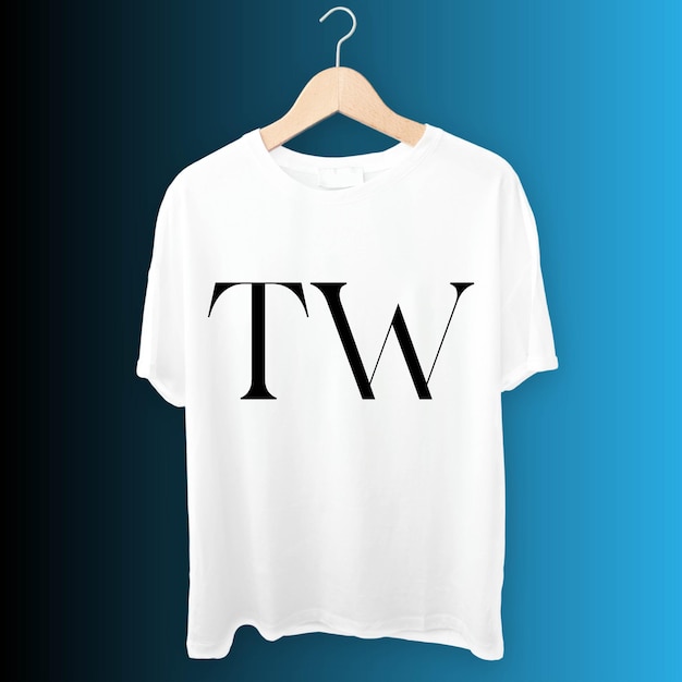 TW weißes T-Shirt-Design