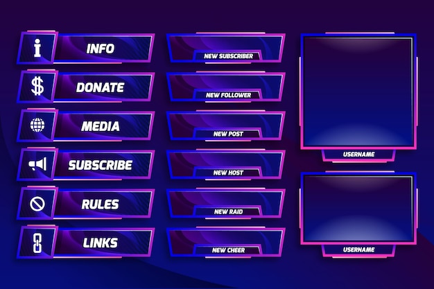 Twitch Stream Panels Sammlung