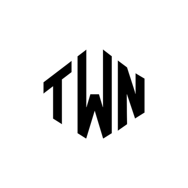 Vektor twn buchstaben-logo-design mit polygon-form twn polygon- und würfelform logo-design twn sechseck-vektor-logo template weiße und schwarze farben twn monogram geschäft und immobilien-logo