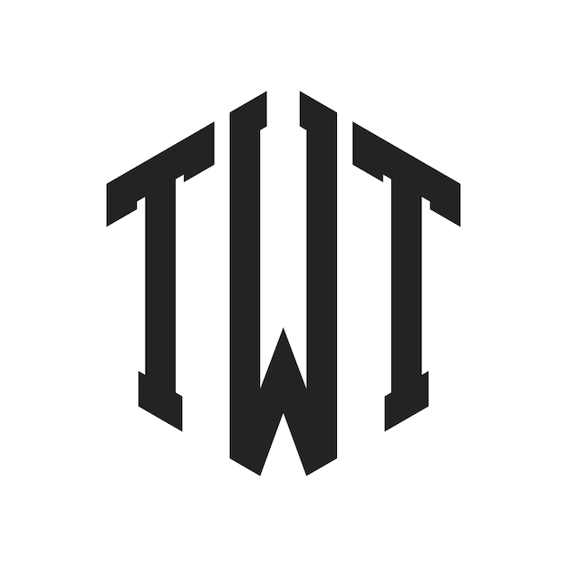 TWT Logo Design Initial Letter TWT Monogram Logo mit Hexagonform