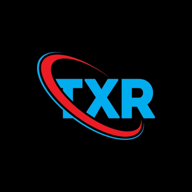 Txr-logo txr buchstabe txr buchstaben-logo-design initialen txr-logo mit kreis und großbuchstaben monogramm logo txr-typographie für technologie-geschäft und immobilien-marke