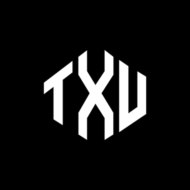 Vektor txu-letter-logo-design mit polygon-form txu-polygon- und würfelform logo-design txu-hexagon-vektor-logo -vorlage weiß und schwarz farben txu-monogramm-geschäfts- und immobilien-logo