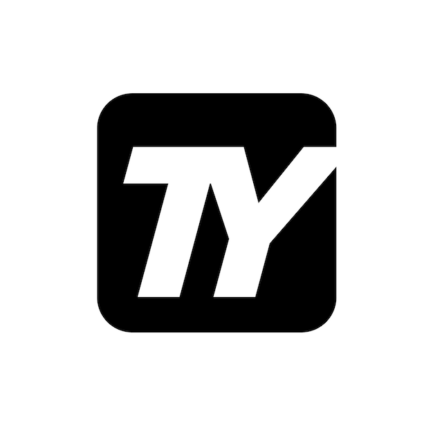 Ty-firmenname anfangsbuchstaben monogramm ty-symbol