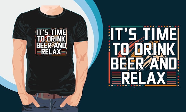 Vektor typografie-bier-t-shirt design