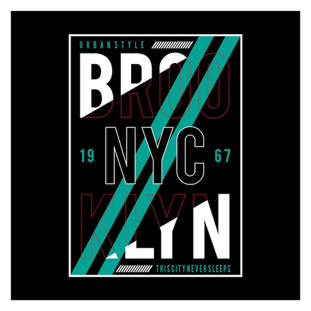 Vektor typografie-designt-shirt vektor brooklyns new york city