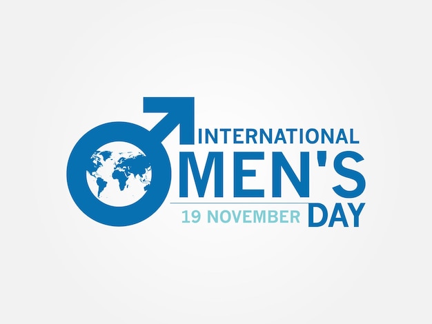 Typografie-Logo-Schriftzug zum Internationalen Männertag, am 19. November positiver Wert von Männern