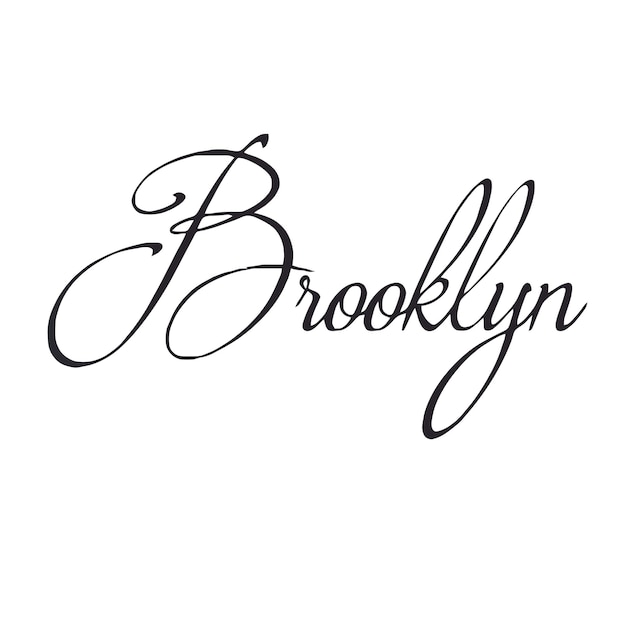 Typografie mit kursiver Brooklyn-Schrift