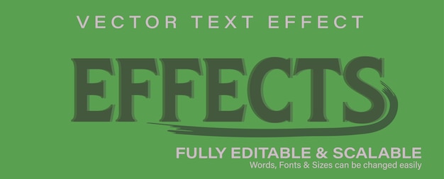 Vektor typografie mit texteffekten und pinseleffekten