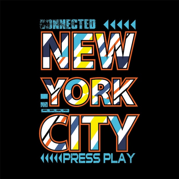 Vektor typografie-newyork-grafikdesign zum bedrucken von t-shirts