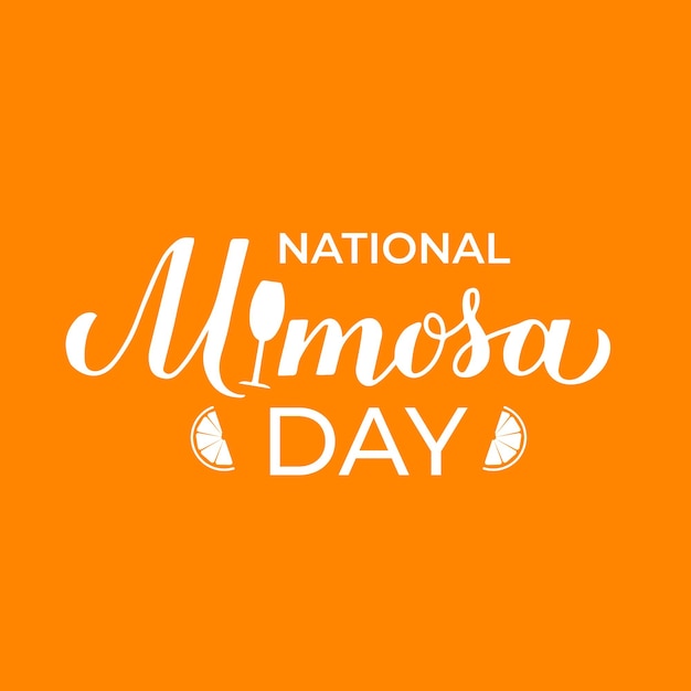 Typografie-Plakat zum Mimosa-Tag, amerikanischer Nationalfeiertag am 16. Mai, Vektorvorlage für Banner-Flyer usw