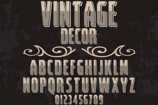Typografie Schriftart Vintage Dekor