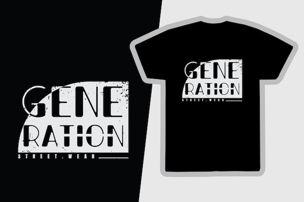 Typografie-slogan der generation für print-t-shirt-design