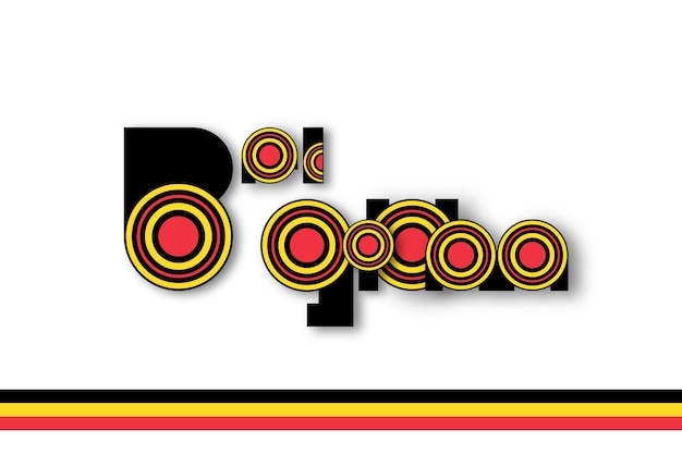 Typografie surround band farben der belgischen flagge