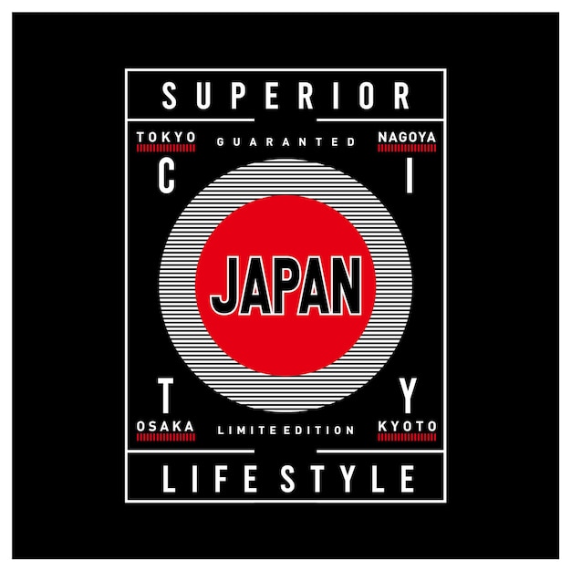 Typografie-vektorillustration der stadt tokyo japan für t-shirt