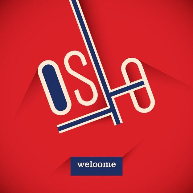 Typografischer Oslo-Hintergrund