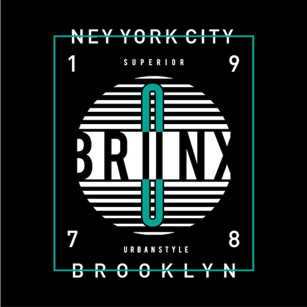 Vektor typografisches t-shirt-design im urbanen stil der bronx