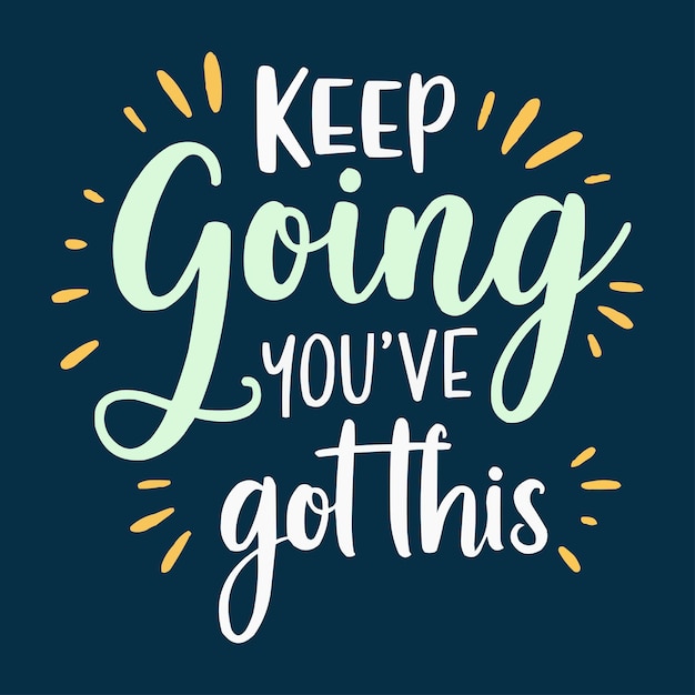 Typographischer Hintergrund eines Motivationszitats