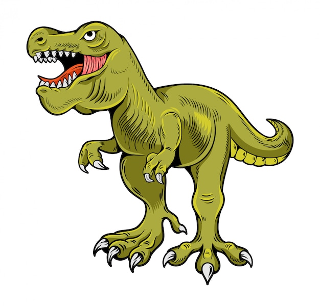 Tyrannosaurus Rex Cartoon Illustration