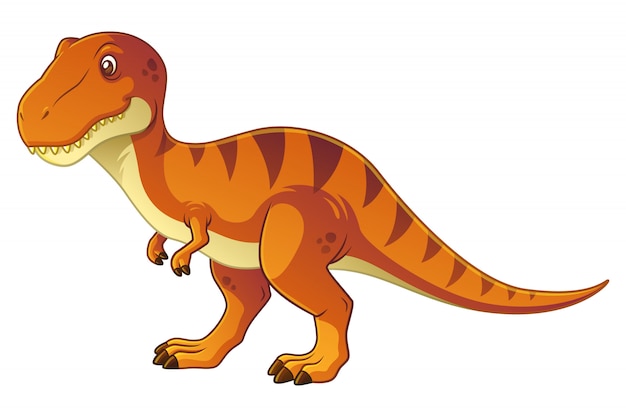 Vektor tyrannosaurus rex cartoon illustration