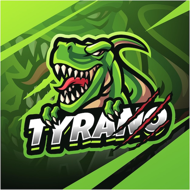 Tyrano esport-maskottchen-logo-design