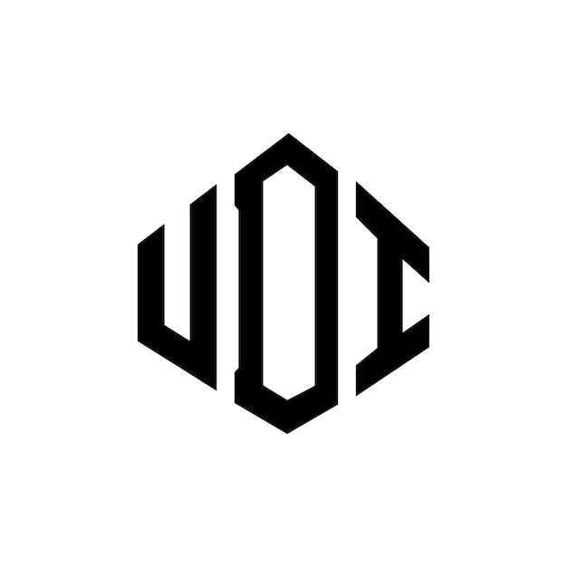 UDI-Buchstaben-Logo-Design mit Polygon-Form UDI-Polygon- und Würfelform Logo-Design UDI-Hexagon-Vektor Logo-Schablone weiße und schwarze Farben UDI-Monogramm Geschäft und Immobilien-Logo
