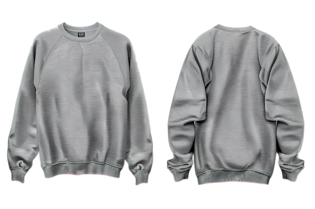 Übergroße Sweatshirt-Mockup-Vorlage in vorderer und hinteren Ansichten 3D-Rendering 3D-Illustration