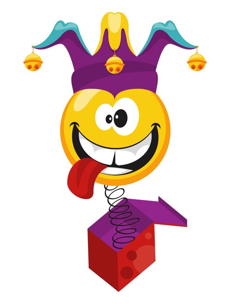 Überraschungsbox mit Emoticon-Symbol