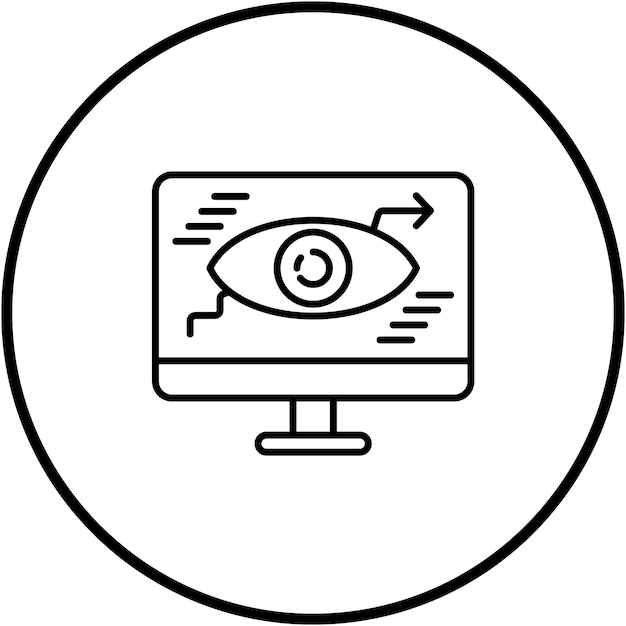 Überwachung von Web-Icon-Vektorbildern Kann für Web-Hosting verwendet werden