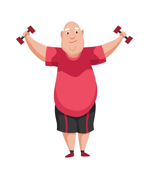 Übungen für alte menschen gesunder aktiver lebensstil älterer männer ältere menschen, die morgengymnastik machen alter mann, der übungen mit hanteln macht