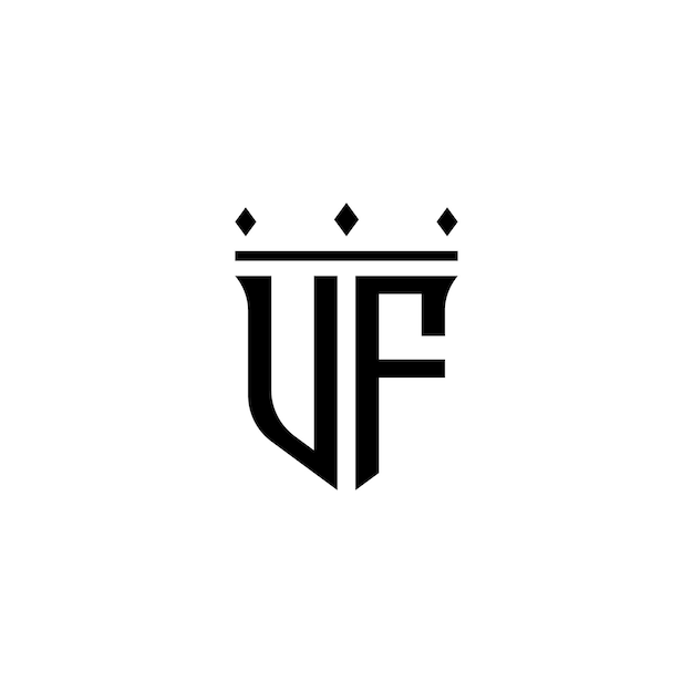 UF Monogramm Logo Design Buchstabe Text Name Symbol Monochrom Logotyp Alphabet Zeichen Einfaches Logo