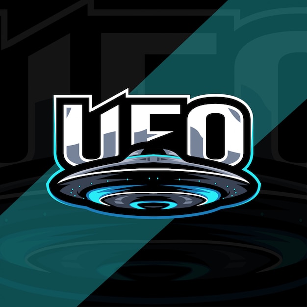 Ufo maskottchen logo esport vorlage design