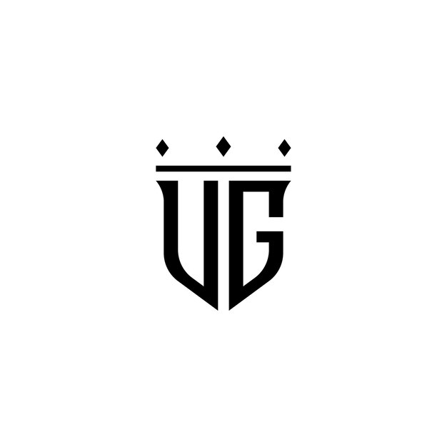 UG Monogram Logo Design Buchstaben Text Name Symbol Monochrome Logo Alphabet Zeichen Einfaches Logo