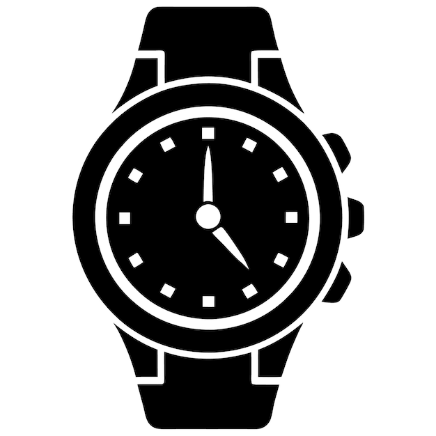 Uhr Silhouette Vektorkunst