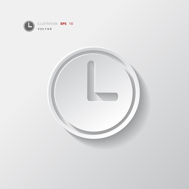 Uhr-Web-Icon-Knopf-Zeitsymbol