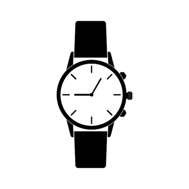 Uhrensymbol im flachen Stil Business Watch Vector Design-Element