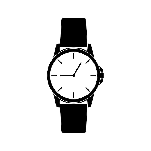 Uhrensymbol im flachen Stil Business Watch Vector Design-Element