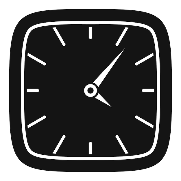 Uhrenwandsymbol Einfache Illustration des Uhrenwandvektorsymbols für das Web
