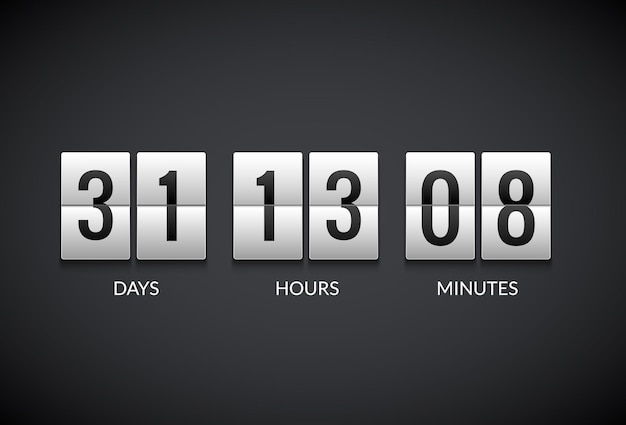 Uhrzähler Countdown Flip Scoreboard Timer. Zählnummer Anzeige Uhr flache Uhr.