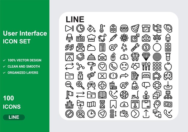 ui-Datei-Symbole mit weißem Hintergrund Free Vector